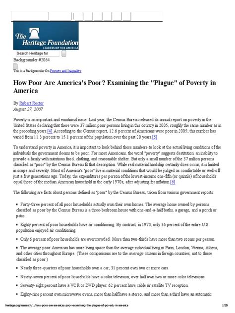 How Poor Are Americas Poor Examining The Plague Of Poverty In