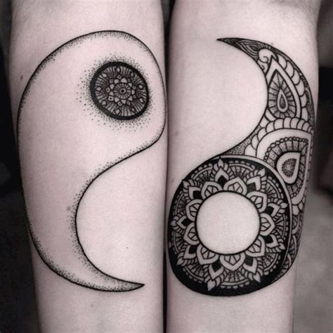 separate yin yang tattoos each part of the yin yang is created in such beautiful detail that