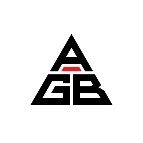 Agb Triangle Letter Logo Design With Triangle Shape Agb Triangle Logo