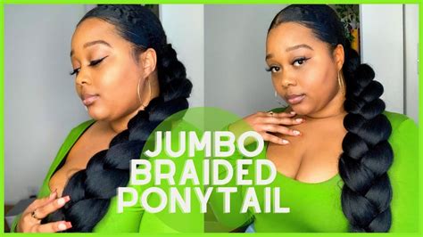 How To Do A Jumbo Braided Ponytail Youtube