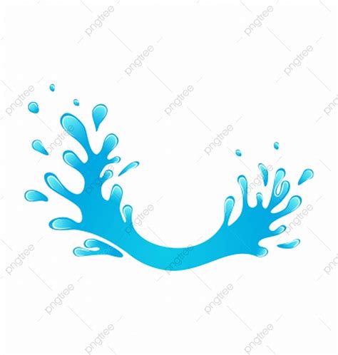 Water Splash Clipart Transparent Background Illustration Blue Water