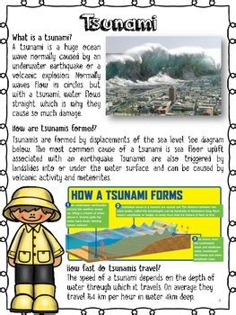 Natural Disasters Reading Comprehension Pack By Miss Nenke TpT