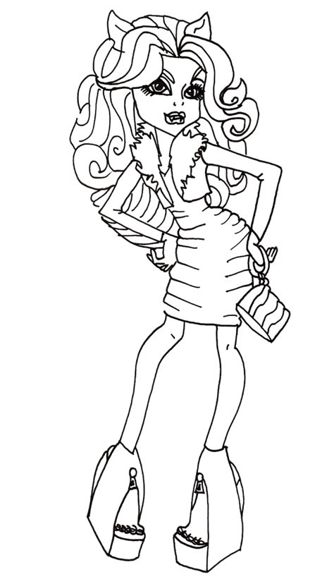 Clawdeen Wolf Monster High Coloring Pages Coloring Pages