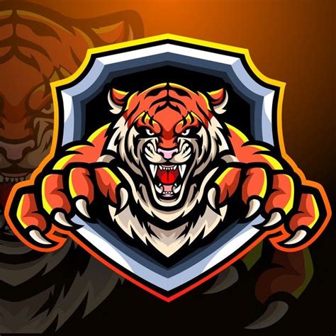 Premium Vector Tiger Mascot Esport Logo Design Game Logo Design Logo Design Sports Logo Design
