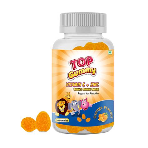 Buy Top Gummy Vitamin C Zinc Gummies Orange Flavour 30s Online At