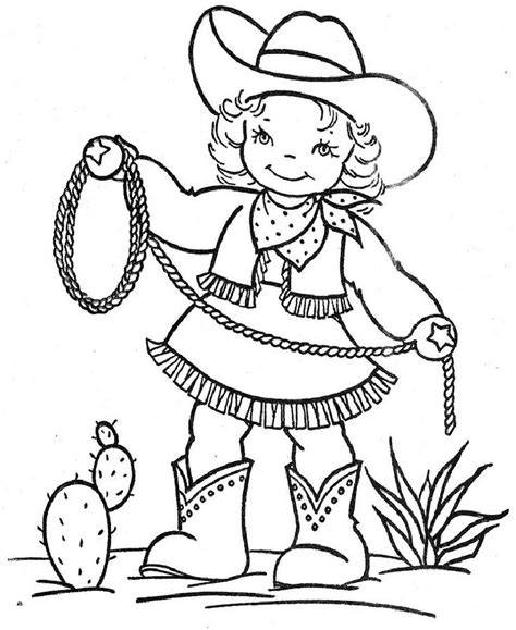 cowgirl coloring pages for all cartoon lovers educative printable coloring pages vintage