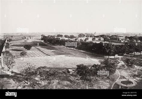 19th Century Vintage Photograph View Of Old Delhi India Stock Photo