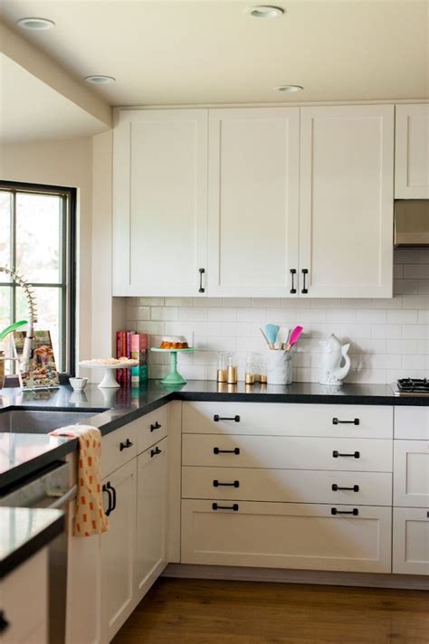 Hampton bay shaker satin white stock assembled drawer base kitchen cabinet with drawer glides (18 in. Caitlin Wilson Home Tour | Kitchens | Pinterest | Kitchen ...