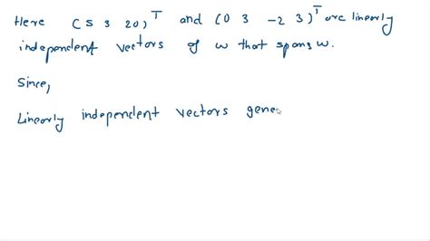 Solved Let W Be The Set Of All Vectors Of The Form Show That W Is