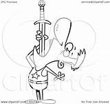 Swallowing Sword Entertainer Circus Illustration Man Clipart Royalty Toonaday Cartoon Vector Leishman Ron sketch template