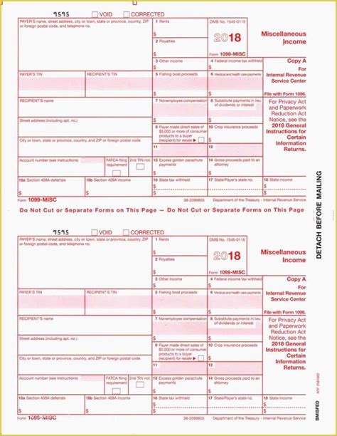 Free 1099 Misc Template Word Of 2014 Form 1099 Misc Template Templates