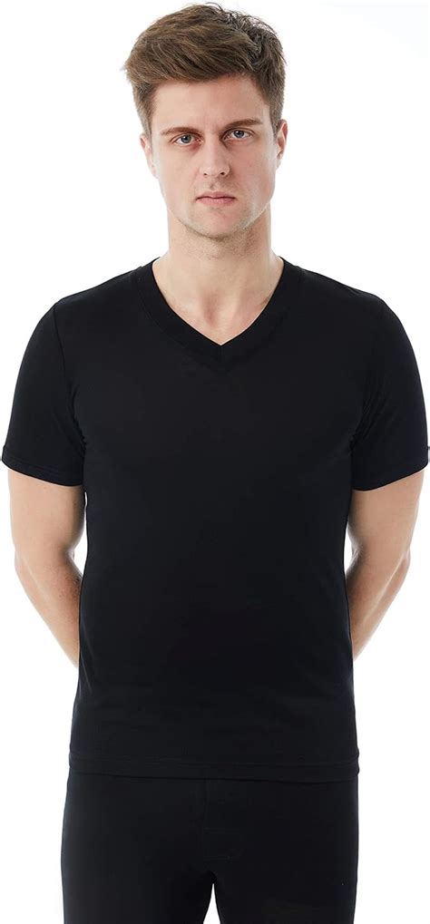 Men S Pure Silk Jersey V Neck T Shirt A U Amazon Com
