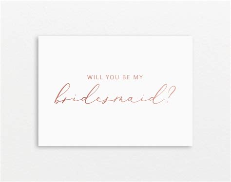 Will You Be My Bridesmaid Card Printable Bridesmaid Card Template Printable Card To Bridesmaid