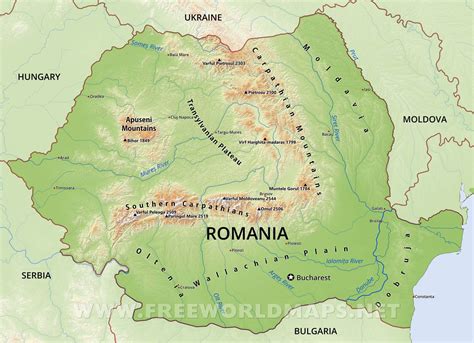 Romania Map Geography