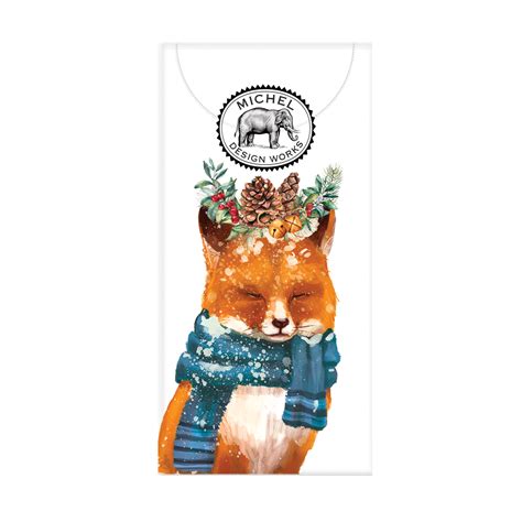 Children often lose their tissues after they use them, right?. Michel Design Works Pocket Tissues - Christmas Fox