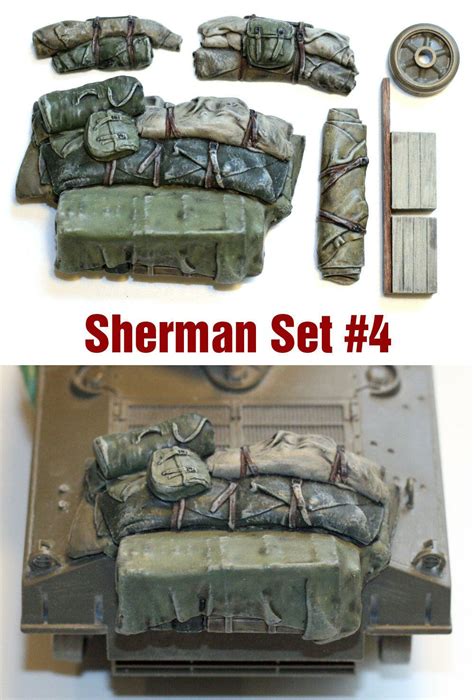 135 Scale Resin Sherman Tank Engine Deck And Stowage Sets 4 Fields