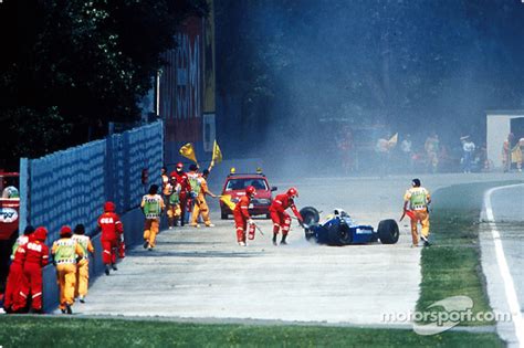 The Fatal Crash Of Ayrton Senna At Tamburello Safety Team Members Come To The Rescue At San