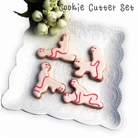 4pcs sexy adult cookie cutters set stainless steel biscuit moulds cake baking tools fondant
