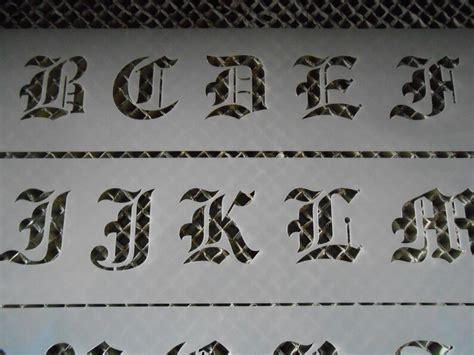 Large Old English Stencil Letters Set 112 Etsy Ireland