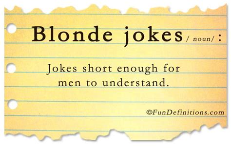 Fun Definitions Blonde Jokes Dump A Day