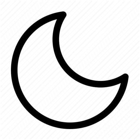 Crescent Dark Mode Moon Night Icon