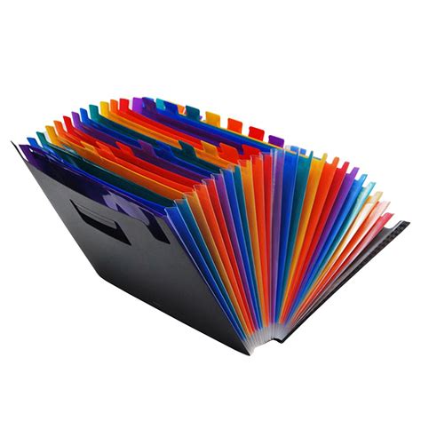 Buy Oak Pine 24 Pocket Expanding File Folder Large Plastic Rainbow