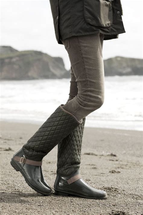 I Love The Brown Green Colour Of These Boots And The Quilted Twist On