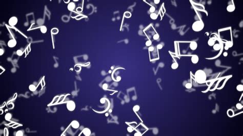 Falling Musical Note Animation Rendering Stock Footage Video 100