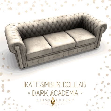 Кабинет и спальня Dark Academia Katesimblr Collab By Sims4luxury