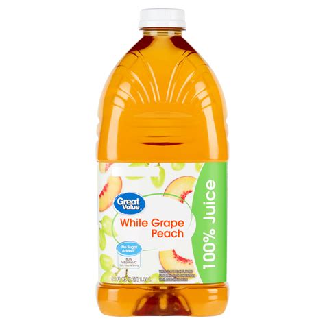 Great Value White Grape Peach 100 Juice 64 Fl Oz