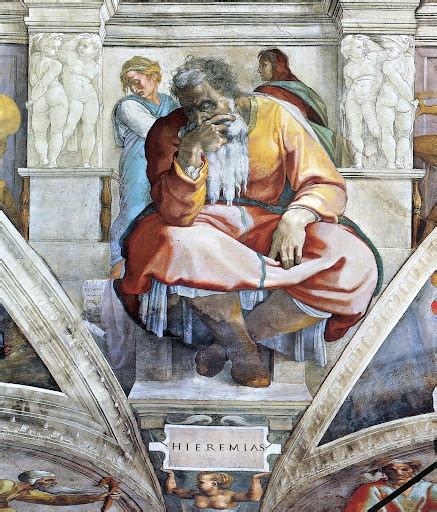 Prophet Jeremiah By Michelangelo From The Sistine Chapel C1508 12