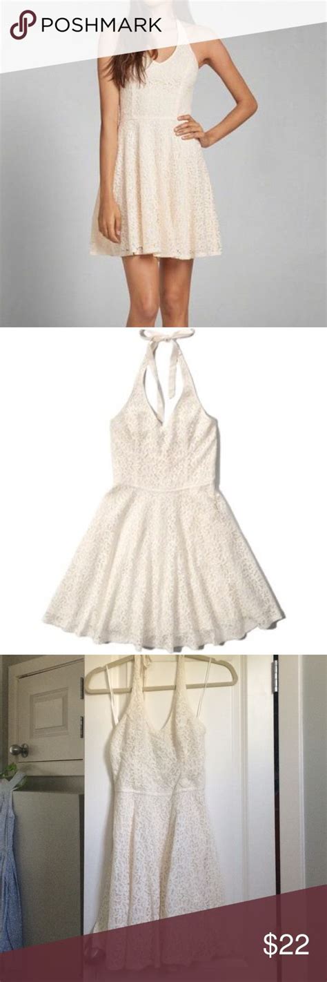 Ivory Lace Halter Dress