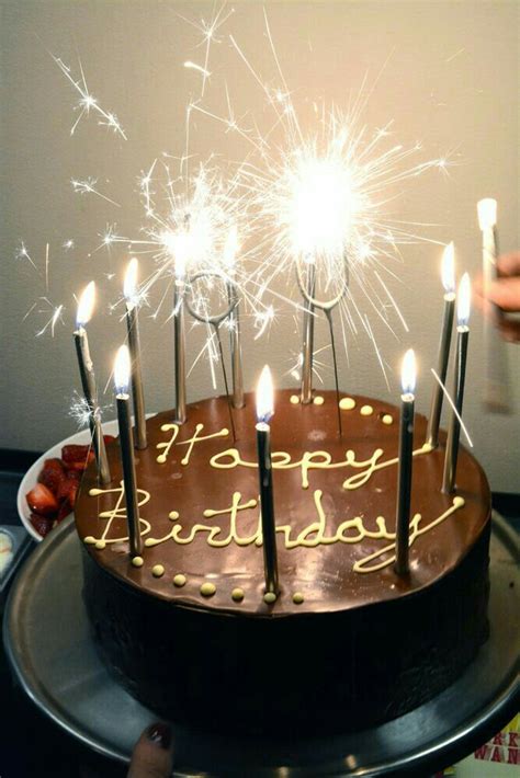 Pin By ปริชญา On Happy Birthday Birthday Cake Sparklers Birthday