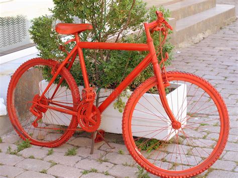 Red Bicycle Stock Photo Image Of Cycle Painted Sport 48618386