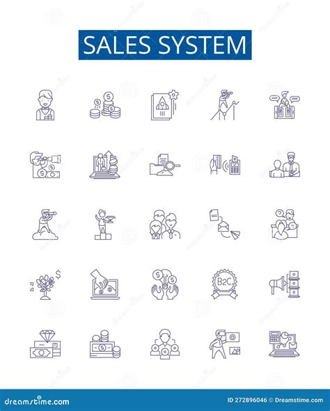 Sales System Line Icons Signs Set Design Collection Of Sale System