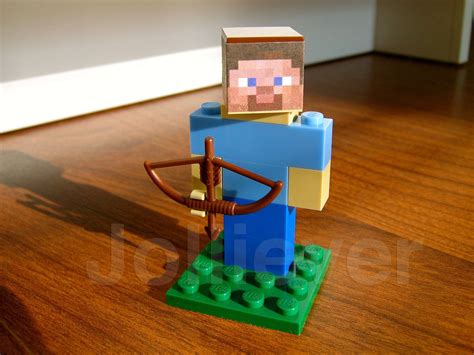 Lego Minecraft Steve Character Figure With Bow And Arrow Etsy Lego