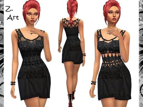 Open Or Closed Dress By Zuckerschnute20 Sims 4 Female Clothes