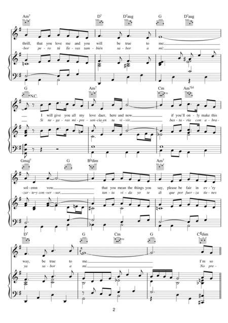 Sabor A Mi Be True To Me By Alvaro Carrillo Digital Sheet Music For