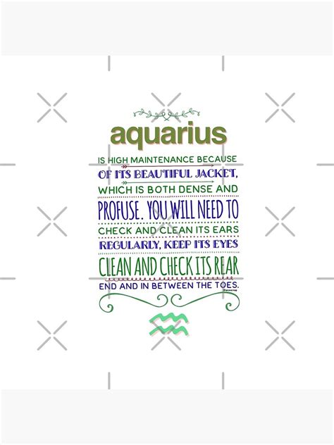 Aquarius Personality Traits And Characteristics Poster By Weavernap
