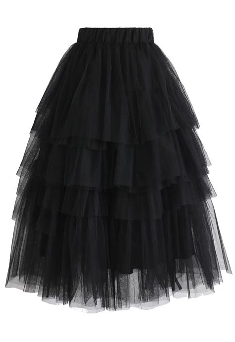 Love Me More Layered Tulle Skirt In Black In 2021 Tulle Skirts Outfit Tulle Skirt Black