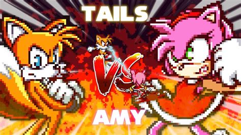 Tails Vs Amy Sonic Sprite Animation Youtube