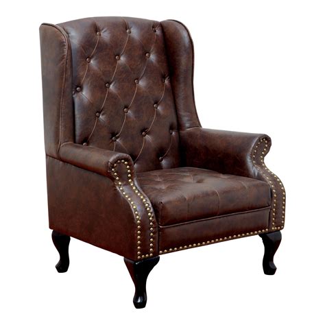 Furniture of America Vaughan Wing Chair - Accent Chairs at Hayneedle