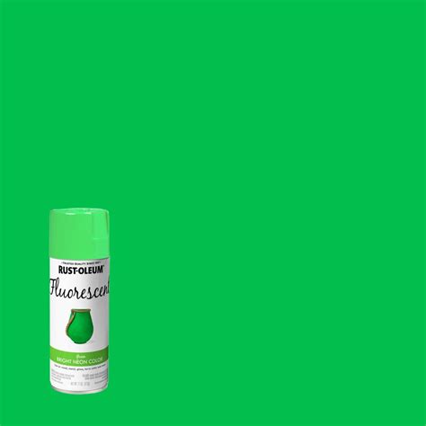 Rust Oleum Specialty 11 Oz Fluorescent Green Spray Paint 342417 The