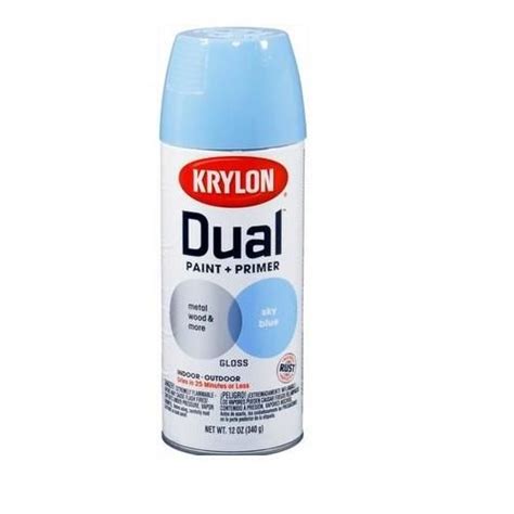 Krylon K08813000 Dual Paint And Primer One Spray Paint 12 Oz Sky Blue
