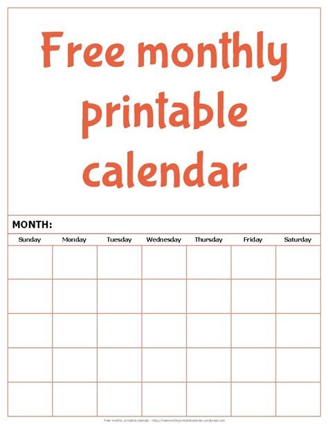 Fill In Calendars Calendar Printables Free Blank Download Printable