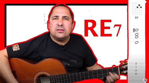 Acorde Guitarra Re Séptima 🎸 Re7 🎸 D7 Youtube