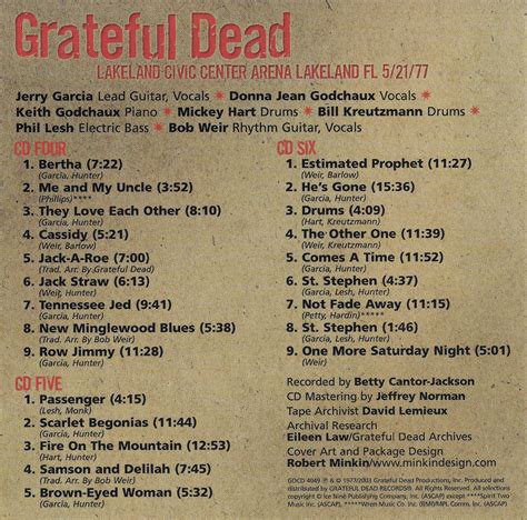 Grateful Dead Boston Garden 1977 Setlist Fasci Garden