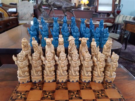 Antique Chinese Chess Set Tunbridge Wells
