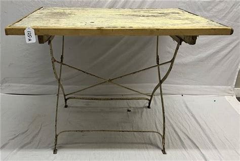 Folding French Table 30 X 40 31 High Auction