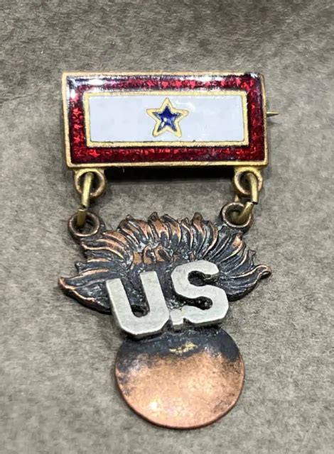 Ww1 Us Army Enameled Infantry Corps Son In Service Pin Pb 4500